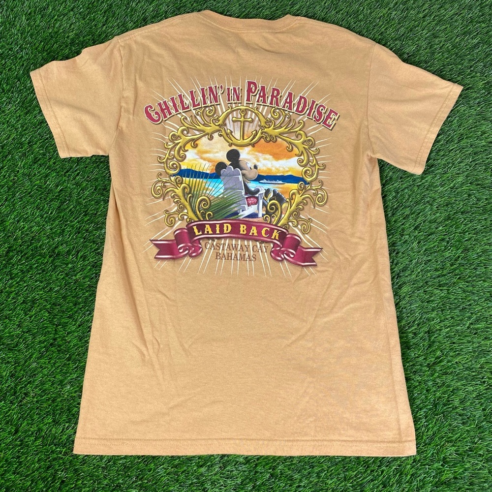 Disney Cruise Line Castaway Cay Bahamas Small Shirt Mickey Mouse Beach
